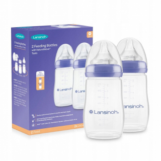 LANSINOH SET FĽAŠIEK 2 x 240 ml + CUSTROVKY 3m+